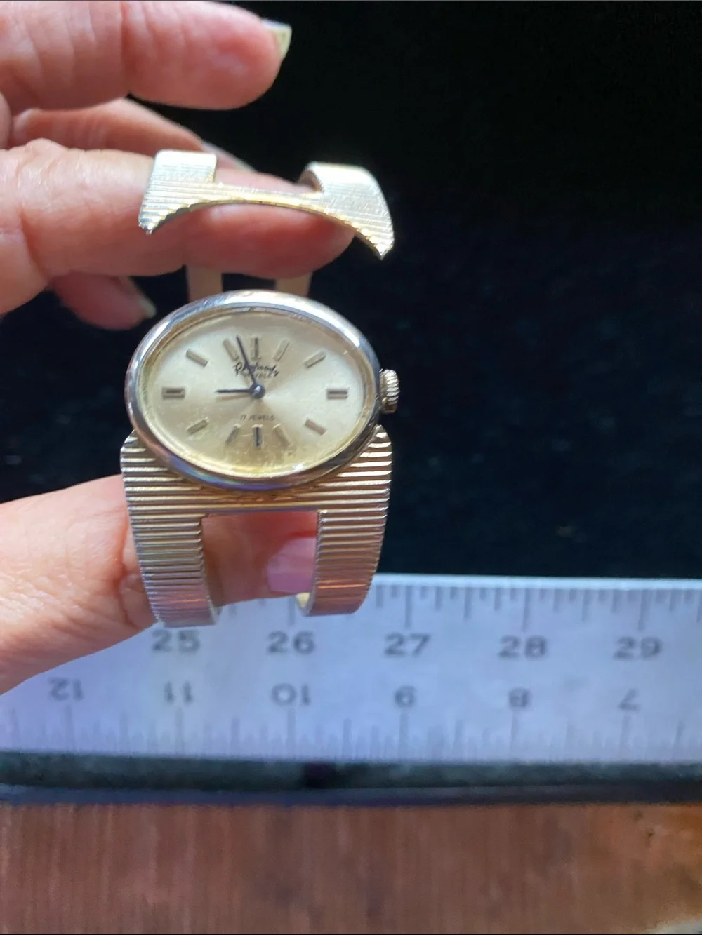 Gold-Tone Women's Vintage Cuff Watch